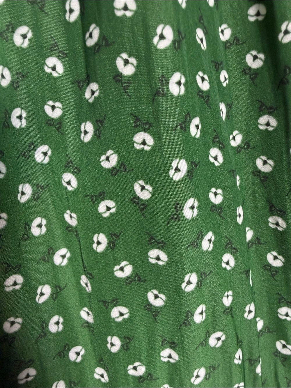 Paul & Joe X Uniqlo Green Ditsy Floral Tiered Maxi Skirt Size M Boho Cottagecore - Picture 3 of 10